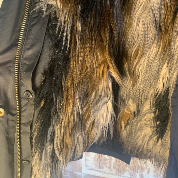 Trina Turk Black Winter Jacket with Removable fur insert - Picture 4 of 7